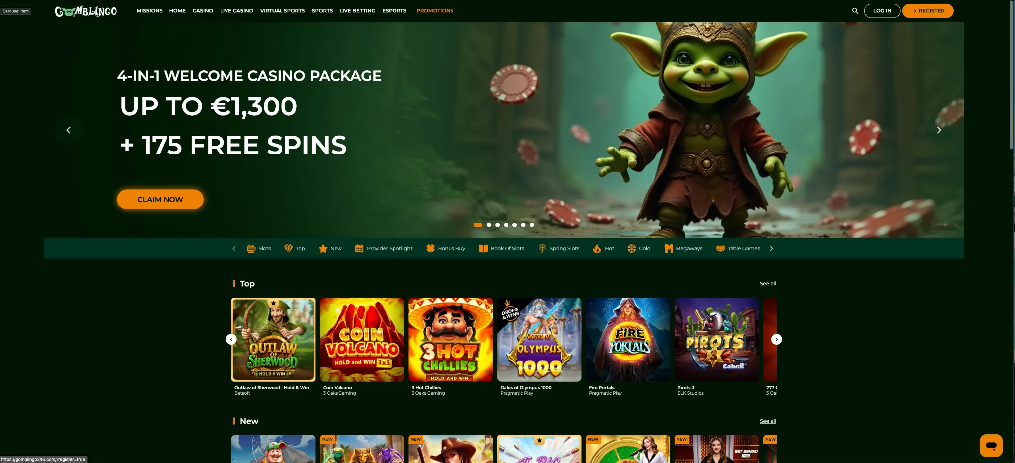 Gomblingo casino online – bónus de 200% no primeiro depósito em Portugal