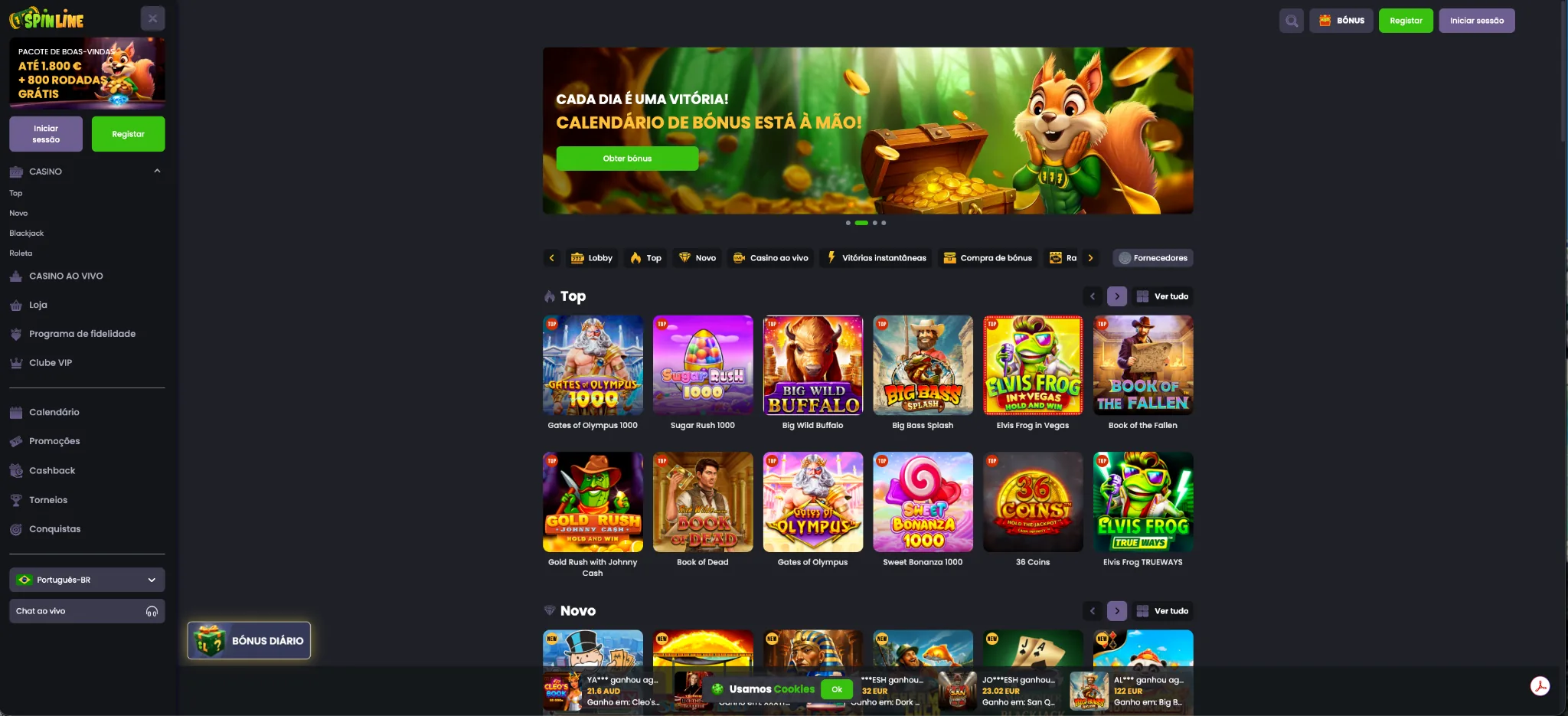 Spinline casino online Portugal – 600 rodadas grátis sem limite de ganhos